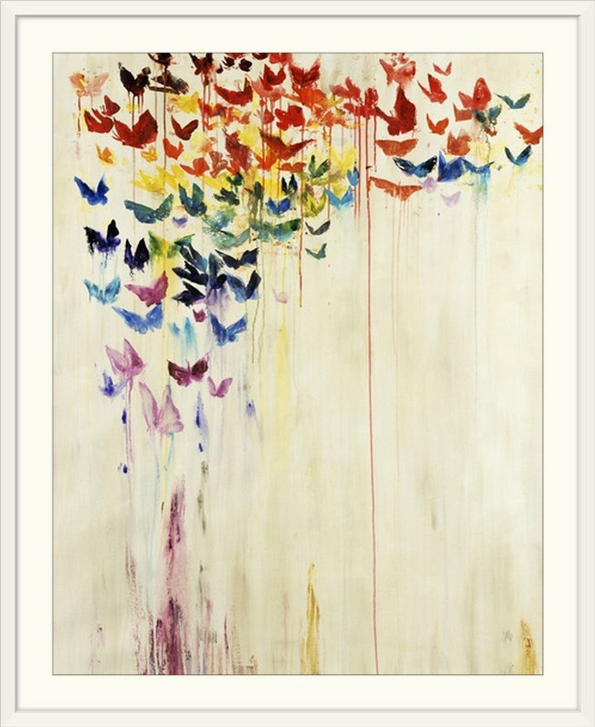« orchidée spectrum ii » par jodi maas,, reproduction d’art, 28" H x 24" lx 1" p, Encadré Blanc
