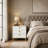 3-Drawer Modern Nightstand With Metal Legs-2079263304