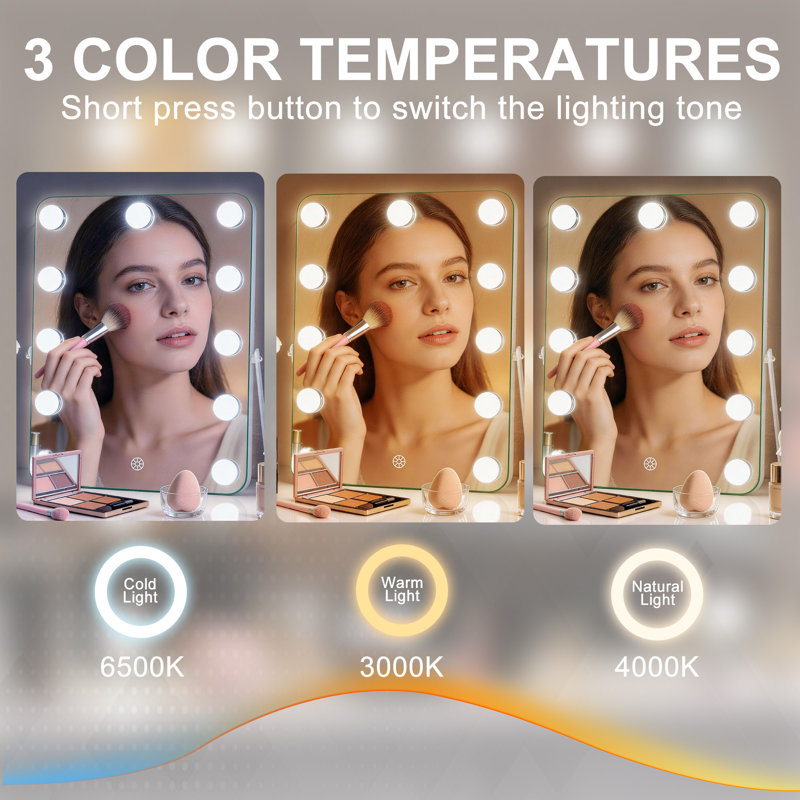 Miroir de maquillage lumineux