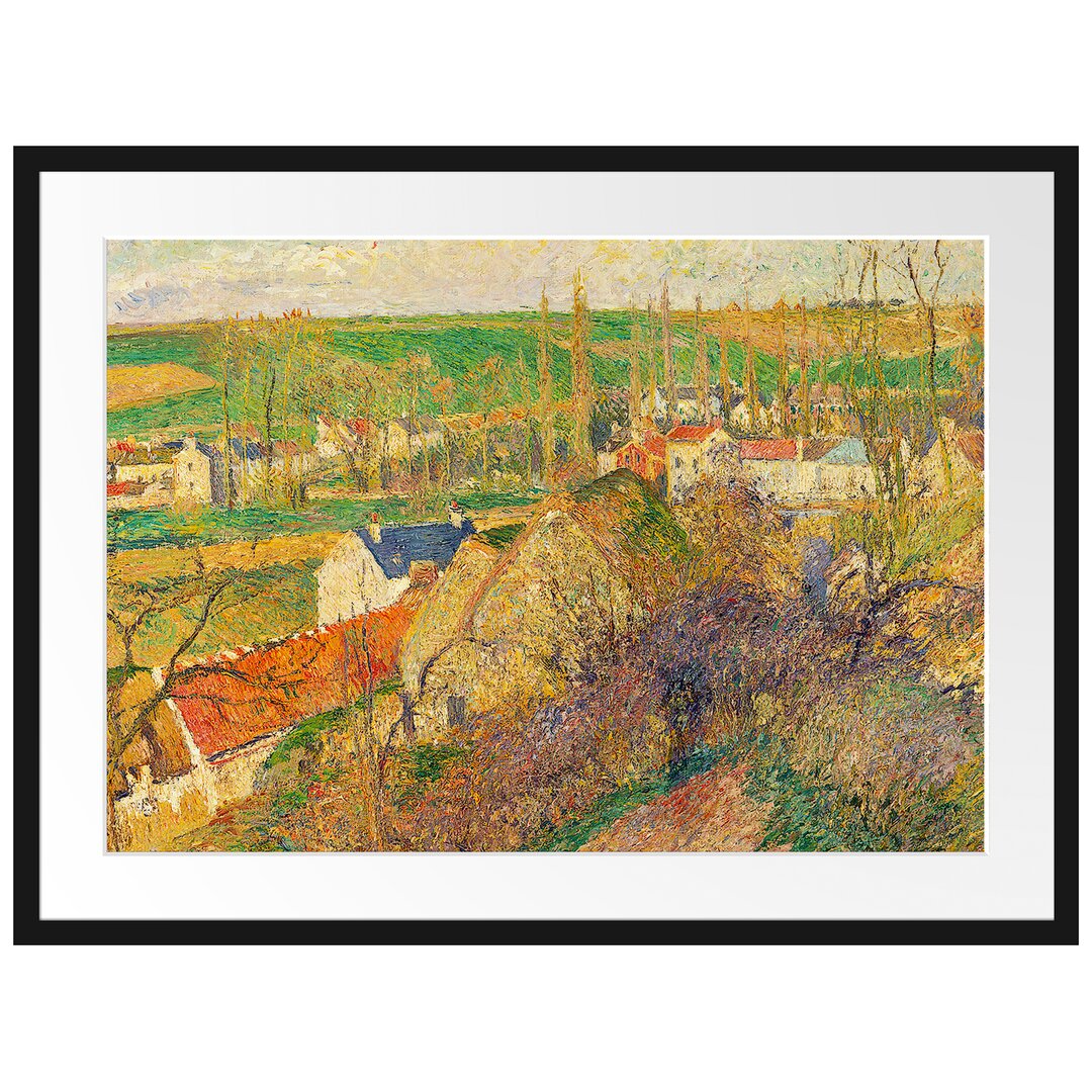 Gerahmter Kunstdruck Blick auf das Dorf von Osny von Camille Pissarro