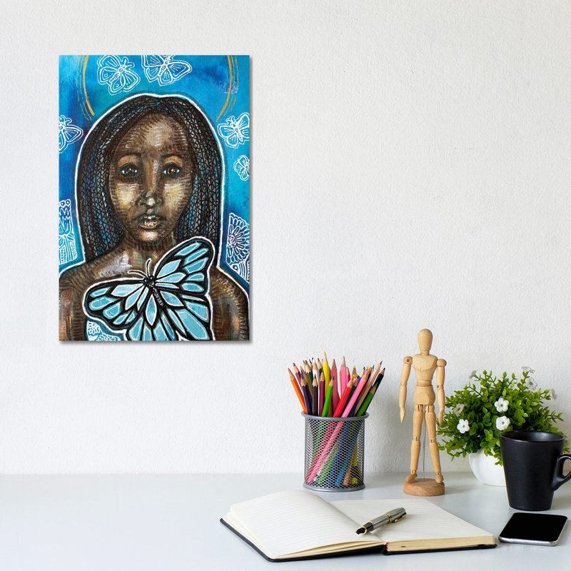 On Blue Wings 1 Piece Wrapped Canvas Painting, 20.32 cm H x 30.48 cm W