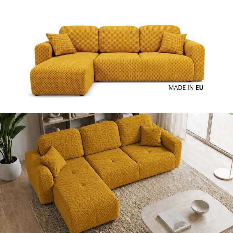 Chandara 3 Seater Sofa Bed, Left Hand Facing Corner Sofa
