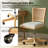 Deitra Farmhouse 33.5"H Rattan Swivel Task Chair with Solid Wood and Adjustable Height-1044391440