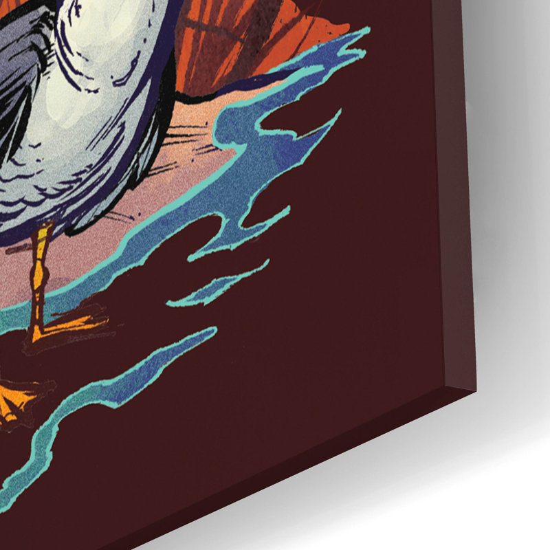 The Holiday Aisle® «Halloween At The Beach - Mummy» par Flyland Designs, art mural en verre acrylique,