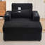 Fauteuil rembourré avec repose-pieds et ports USB-2095368871