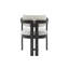 Modern Rustic Upholstered 1 Piece Dining Arm Chair, Solid Wood Frame Kitchen Side Chair, Black-1014960397