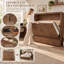 Queen Murphy Bed with Charging Station & Storage Drawer, Natural-632268285