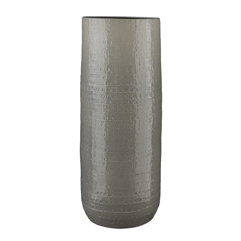 Barrian Porcelain Table Vase, 27.5" H x 11" W x 11" D, Gray