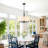 5 - Light Dimmable Drum Chandelier with Linen Shade and Adjustable Chain-220090903