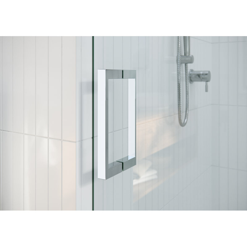 Astro 56 - 60 po. X 78 po. Porte de douche coulissante en verre sans cadre, Chrome poli