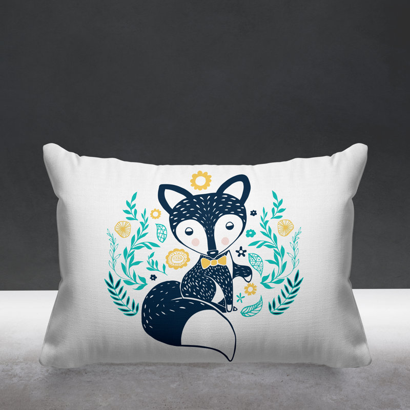 Coussin Felix, Sarcelle / bleu marine