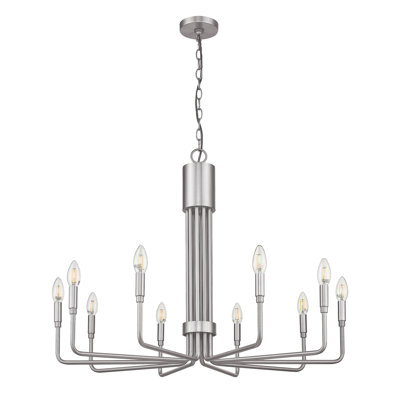 Reine Modern Chandelier for Dining Room Living Room - Brushed Nickel 