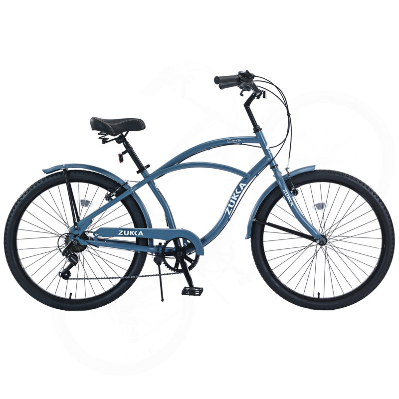 Vélo 7 vitesses à 7 vitesses, vélo de plage 26 po, Blue