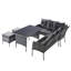 6 - Person Wicker Patio Dining Set with Rectangular Table-371090678