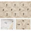 Chemin de table d'Halloween 13 x 72 pouces en peluche de fausse fourrure jacquard beige fantôme-133229857