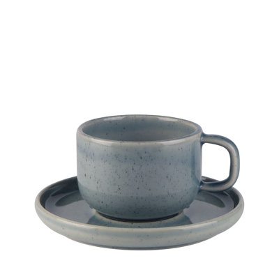 Tasse à café et soucoupe en grès Uno 225 m
