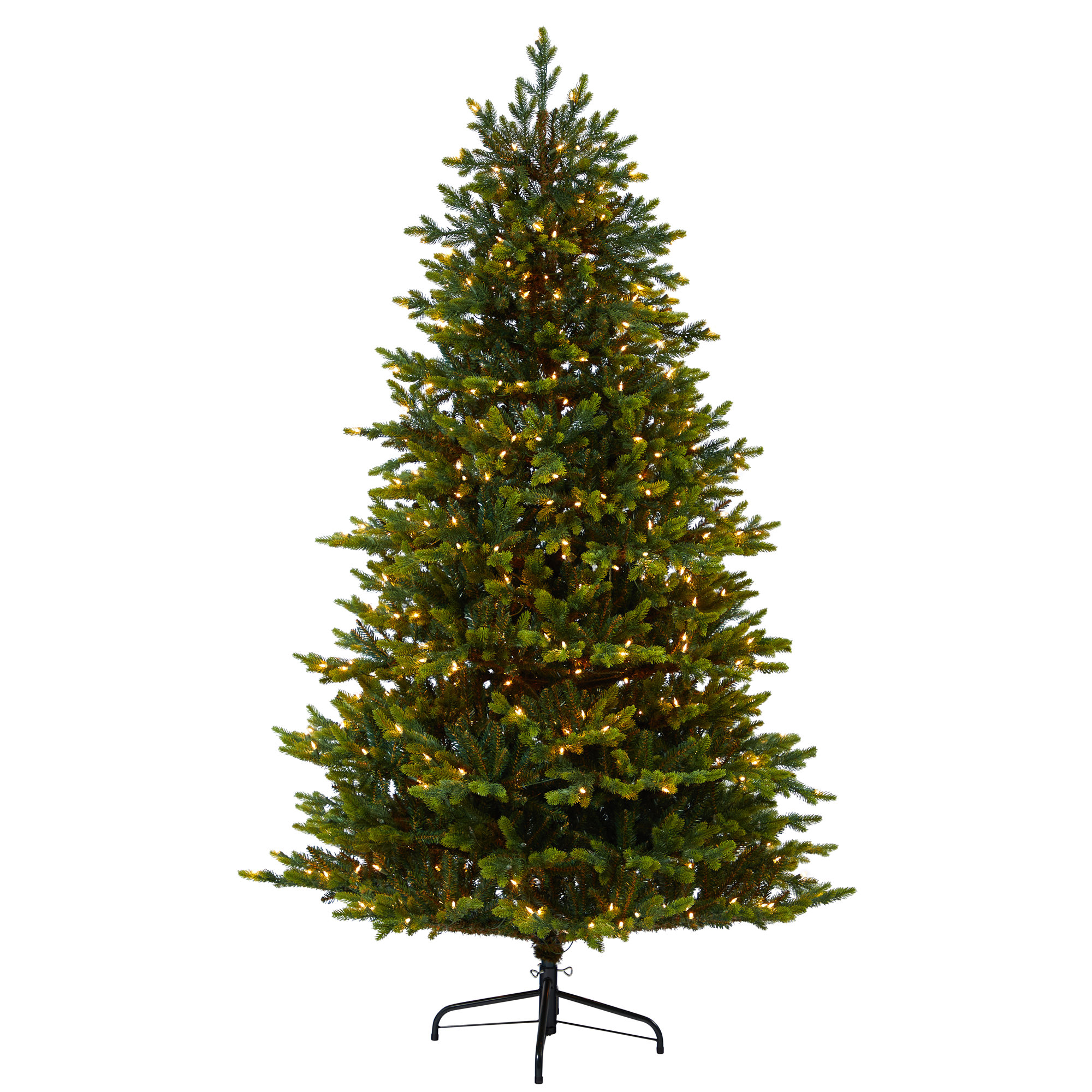 Lighted Artificial Fir Christmas Tree, 7' H