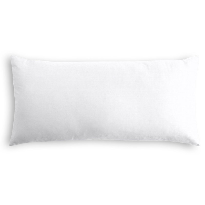 Coussin ClassicLinen, Blanc brillant, Housse de coussin seulement - sans coussin, 12" x 18"