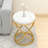 End Table Sofa Side Table with Faux Top