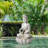 Outdoor Sculptural Fountain with Lights