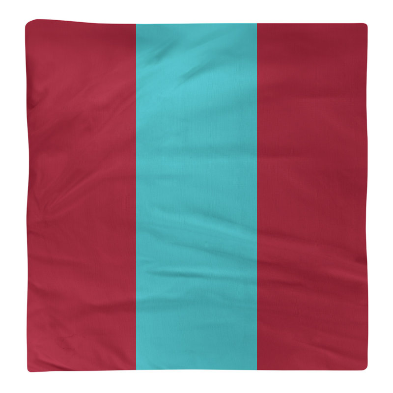 Serviette de coton 22 po arizona, Rouge Sedona / bleu sarcelle