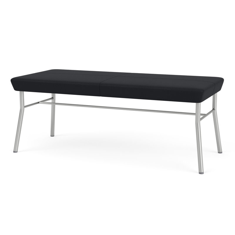 Lesro Banc en métal Mystic, Argent, Noir Modena