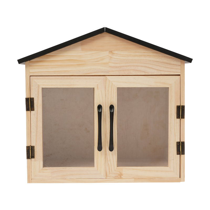 16.5X16.9X11” Wooden Book Cabinet
