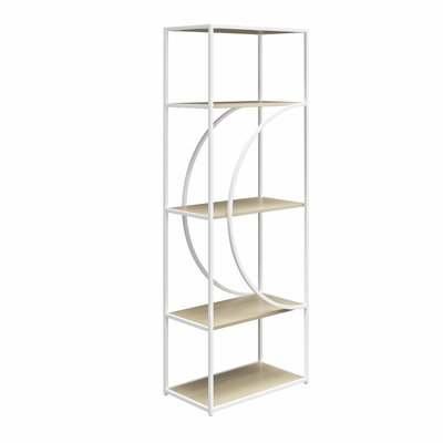 Arvetta 167.64 cm H x 58.42 cm W Steel Etagere Bookcase