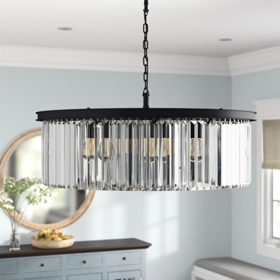 Lustre cylindrique unique à 10 lumières Yazmin