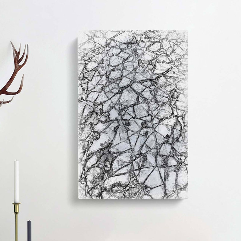 Cracked Ice in Abstract - Wrapped Canvas, 76cm H x 50cm W x 3cm D