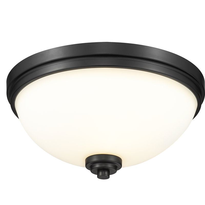 Plafonnier encastré 3 lumières 15 po Cardiff, Noir mat
