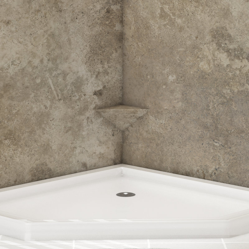 FlexStone 10" Shave Shelf in Mocha Travertine, Mocha Travertine