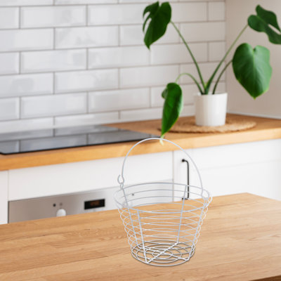 Panier en métal blanc John
