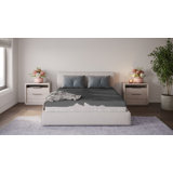 GoodVibeSleep Soothe 13'' Soft-Medium Charcoal Infused Hybrid Mattress and Adjustable Base