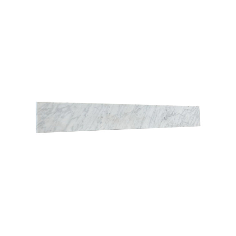 36" White Cararra Marble Backsplash