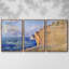 «Cliff At Fecamp», 1881, reproduction sur toile 3 pièces-682814419-682814416
