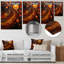 Volcanic Fusion Swirl 2 - Tachisme, art mural en métal-1842922479