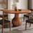 5-pieces Round Pedestal Dining Set Ikerne - NEW SOLID WOOD TOP-37892309-53036863