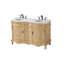 Meuble-lavabo double 54 po beige antique-137891538
