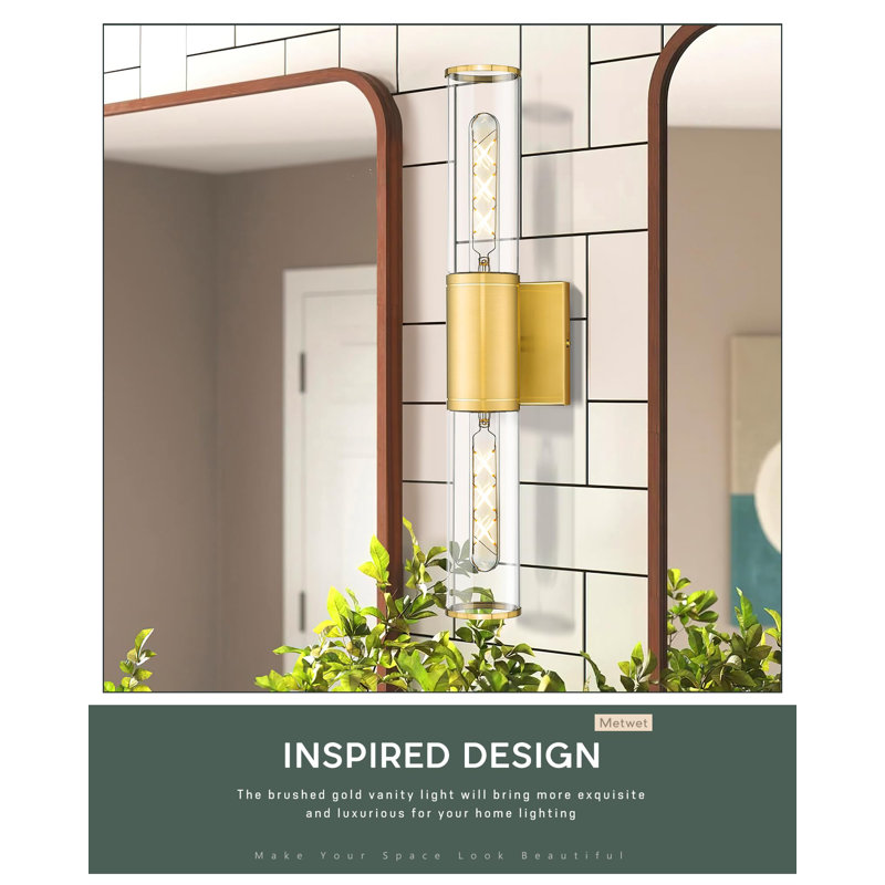 Phalla Wall Sconce, Brushed Gold