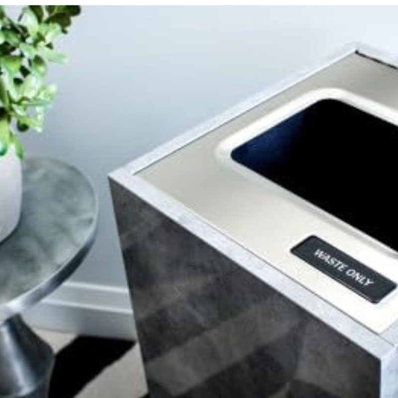 Poubelle de recyclage et de poubelle de style moderne Sturdy Essentials Stratus, Brise de l'Ouest