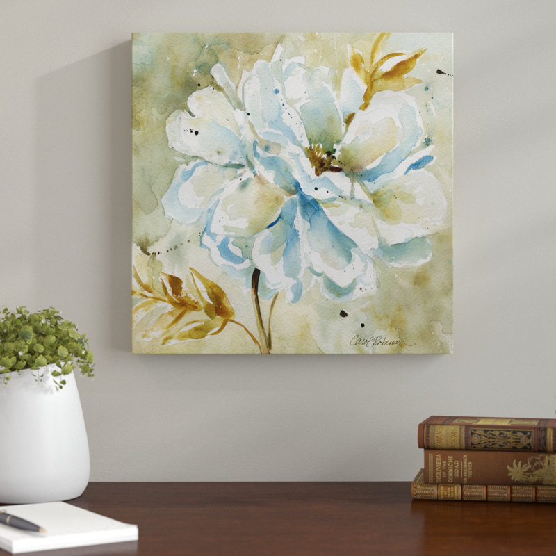 Dahlia - reproduction sur toile tendue, H 24 po x l 24 po x P 1,5 po