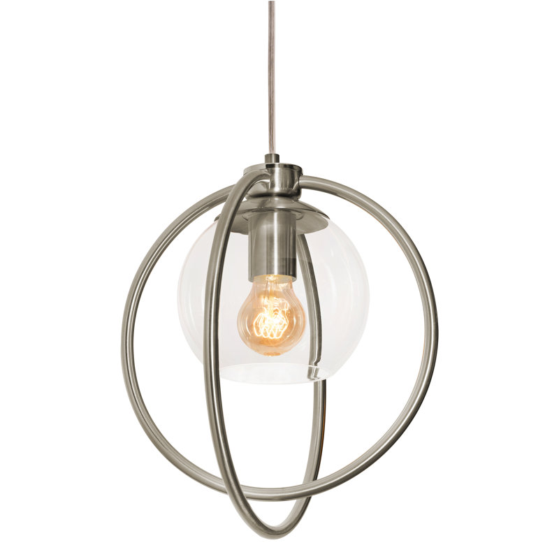Luminaire suspendu 12 po Jamie - nickel satiné, Nickel satiné
