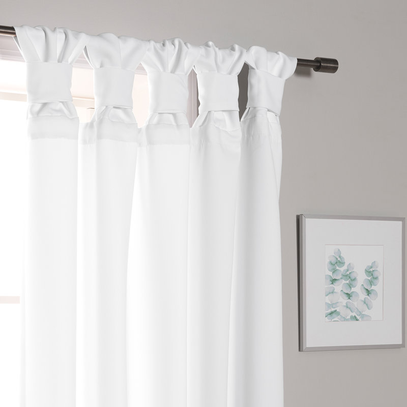 Molloy Insulating Curtain Pair, l 52 po x L 96 po, Blanc