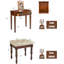 Ensemble de coiffeuse en bois massif-1198903391