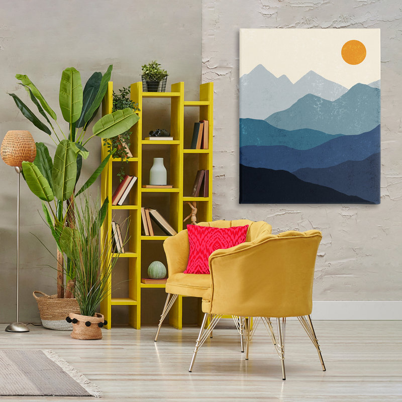 Art mural sur toile, "The Dawn Over Mountains" par Ahmad Idah Hussein, H 48 po x l 36 po
