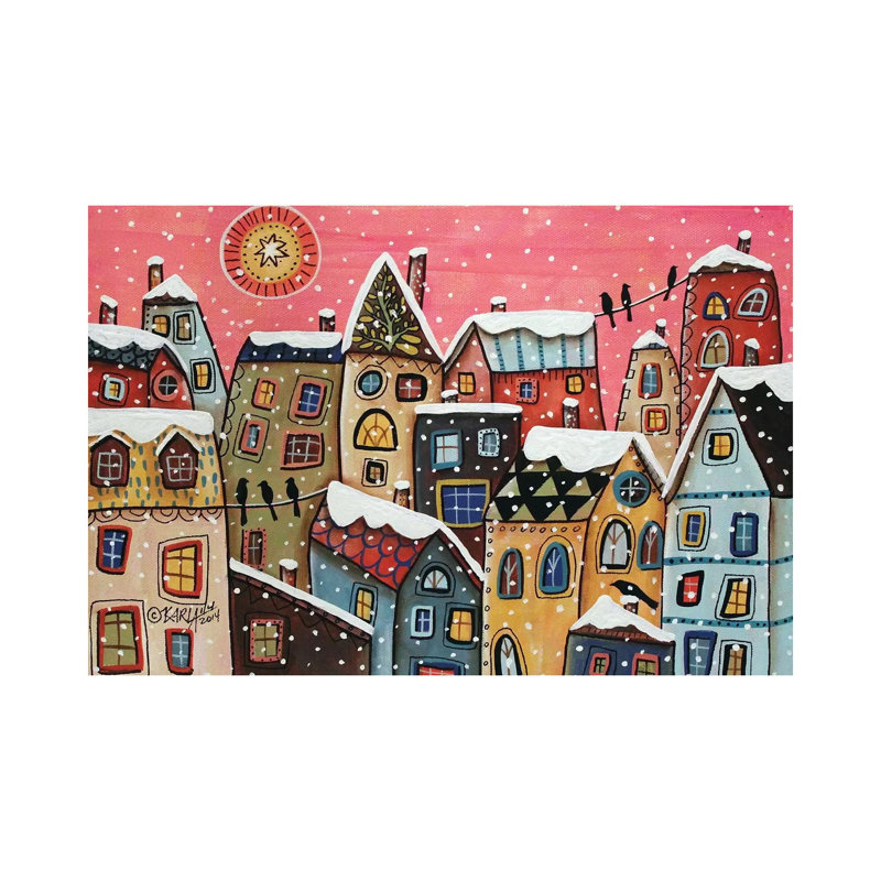 Snowed In 1 Piece Wrapped Canvas Wall Art, 20.32cm H x 20.32cm W