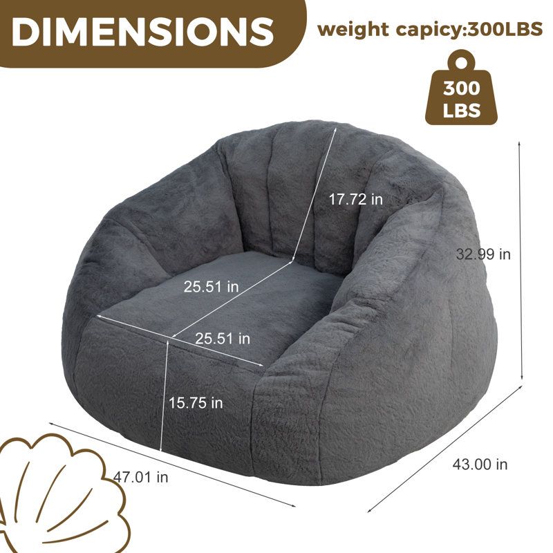 Fauteuil à billes à compression convenant aux pièces locatives, aux appartements et aux salons, gris foncé
