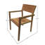 Reclaimed Teak Wood Premium All-Weather Wicker Outdoor Stacking Dining Armchair