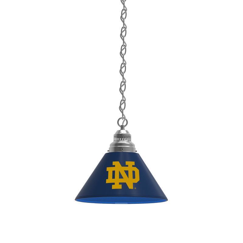 1 - Light Single Pendant, Chrome, Notre Dame Fighting Irish (ND)